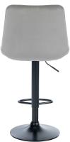 2er Set Barhocker Toni Samt schwarz grau 2er Set Barhocker Toni Samt schwarz grau