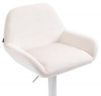 Barhocker Braga Samt weiß creme Barhocker Braga Samt weiß creme