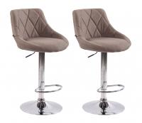 2er Set Barhocker Lazio Stoff taupe 2er Set Barhocker Lazio Stoff taupe