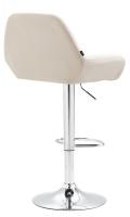 2er Set Barhocker Braga Samt chrom creme 2er Set Barhocker Braga Samt chrom creme