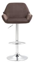 2er Set Barhocker Braga Samt chrom braun 2er Set Barhocker Braga Samt chrom braun