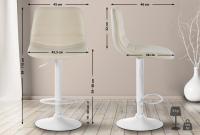 2er Set Barhocker Lex Kunstleder W creme 