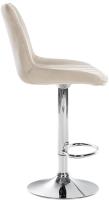 Barhocker Toni Samt chrom creme 
