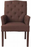 Stuhl Sugar Antik Stoff braun 
