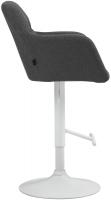 Barhocker Natoma Stoff weiß dunkelgrau 