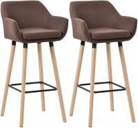 2er Set Barhocker Grant Stoff coffee 2er Set Barhocker Grant Stoff coffee