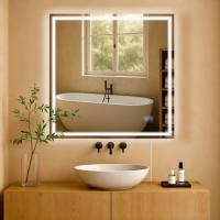 Badspiegel Jaffrey 80x80 ohne Bluetooth klarglas