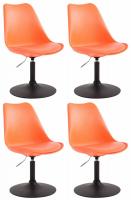 4er Set Esszimmerstühle Maverick B Kunststoff orange 4er Set Esszimmerstühle Maverick B Kunststoff orange