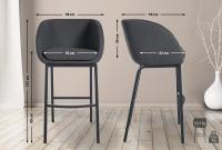Barhocker Rockhill B Filz grau 