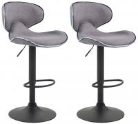 2er Set Barhocker Las Vegas V2 Stoff schwarz hellgrau 2er Set Barhocker Las Vegas V2 Stoff schwarz hellgrau