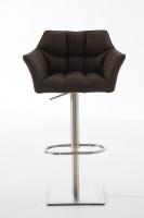 Barhocker Damaso E Stoff braun 