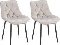 2er Set Esszimmerstuhl Wallace Samt grau 2er Set Esszimmerstuhl Wallace Samt grau