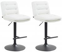 2er Set Barhocker Damar Kunstleder schwarz weiß 2er Set Barhocker Damar Kunstleder schwarz weiß