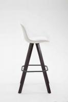 Barhocker Franklin Vollgepolstert Kunstleder Square Cappuccino (eiche) weiß 