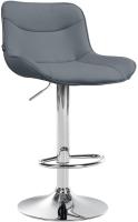 Barhocker Vonore Kunstleder chrom grau 