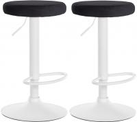 2er Set Barhocker Ponte Samt weiß schwarz 2er Set Barhocker Ponte Samt weiß schwarz