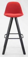 2er Set Barhocker Franklin Stoff Square schwarz (eiche) rot 2er Set Barhocker Franklin Stoff Square schwarz (eiche) rot