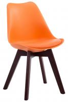 Besucherstuhl Borneo V2 Walnuss Kunstleder orange Besucherstuhl Borneo V2 Walnuss Kunstleder orange
