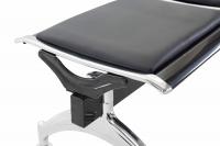 5er Wartebank Central Kunstleder schwarz/schwarz 