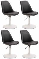 4er Set Esszimmerstühle Maverick W Kunstleder schwarz
