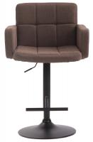 Barhocker Los Angeles, Stoff schwarz braun Barhocker Los Angeles, Stoff schwarz braun