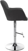 Barhocker Natoma Stoff chrom schwarz 