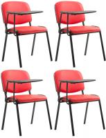 4er Set Stühle Ken mit Klapptisch Kunstleder rot 4er Set Stühle Ken mit Klapptisch Kunstleder rot