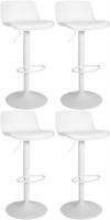 4er Set Barhocker Almada Kunstleder weiß 4er Set Barhocker Almada Kunstleder weiß
