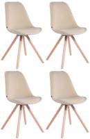 4er Set Stühle Toulouse Samt Rund natura creme 4er Set Stühle Toulouse Samt Rund natura creme