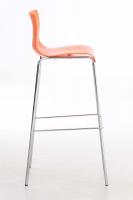 2er Set Barhocker Hoover Kunststoff 4-Fuß Gestell chrom orange 2er Set Barhocker Hoover Kunststoff 4-Fuß Gestell chrom orange