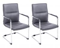 2er Set Besucherstuhl Seattle grau 2er Set Besucherstuhl Seattle grau