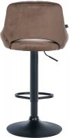 Barhocker Milet Samt schwarz braun Barhocker Milet Samt schwarz braun