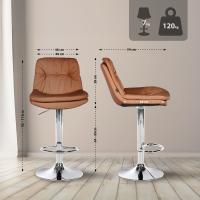 Barhocker Laurel Kunstleder chrom hellbraun Barhocker Laurel Kunstleder chrom hellbraun