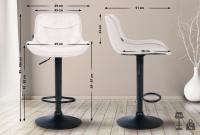 2er Set Barhocker Vonore Samt schwarz creme 2er Set Barhocker Vonore Samt schwarz creme