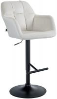 Barhocker Natoma Samt schwarz creme Barhocker Natoma Samt schwarz creme