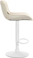 Barhocker Vonore Stoff weiß creme 