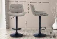 2er Set Barhocker Vonore Stoff schwarz taupe 2er Set Barhocker Vonore Stoff schwarz taupe