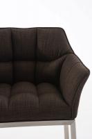 Barhocker Damaso E Stoff mit 4-Fuß Gestell braun 