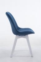 Besucherstuhl Borneo V2 Stoff  weiß (eiche) blau 