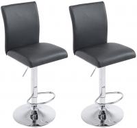 2er Set Barhocker Köln Kunstleder chrom schwarz 2er Set Barhocker Köln Kunstleder chrom schwarz