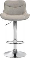 2er Set Barhocker Vonore Stoff chrom taupe 2er Set Barhocker Vonore Stoff chrom taupe