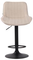 2er Set Barhocker Lentini Stoff schwarz creme 
