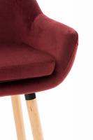 2er Set Barhocker Grant Samt rot 