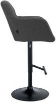 Barhocker Natoma Stoff schwarz dunkelgrau 