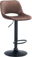 Barhocker Camden Samt schwarz braun Barhocker Camden Samt schwarz braun