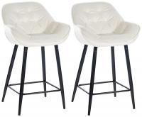 2er Set Barhocker Gibson Samt creme 2er Set Barhocker Gibson Samt creme