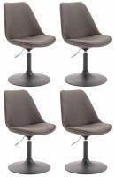 4er Set Stühle Maverick B Stoff dunkelgrau 4er Set Stühle Maverick B Stoff dunkelgrau