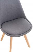Stuhl Linares Stoff grau 