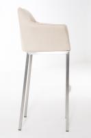 Barhocker Damaso E Stoff mit 4-Fuß Gestell creme 