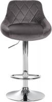2er Set Barhocker Lazio Samt chrom grau 2er Set Barhocker Lazio Samt chrom grau